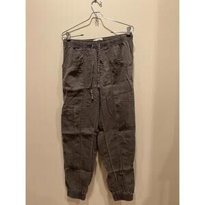 Nicole Miller Lyocell Cargo Jogger Pants Women M Gray